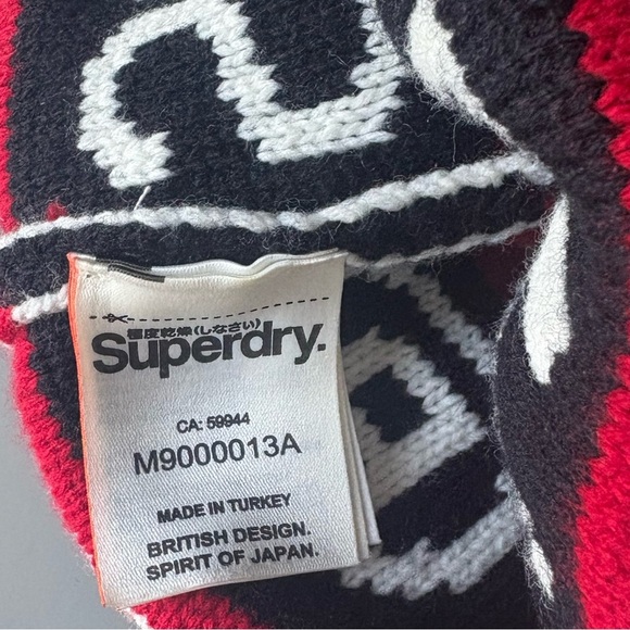 Superdry Men's Wrap Logo Ribbed Cuff Pom Beanie - Picture 4 of 5